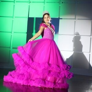 Jonathan Kayne Sugar Kayne Pink Pageant Gown Size 16